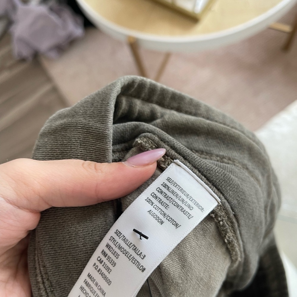 James Perse Green Linen Joggers - Picture 5 of 5